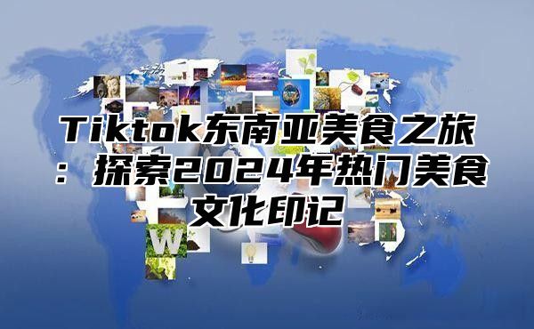 Tiktok东南亚美食之旅：探索2024年热门美食文化印记