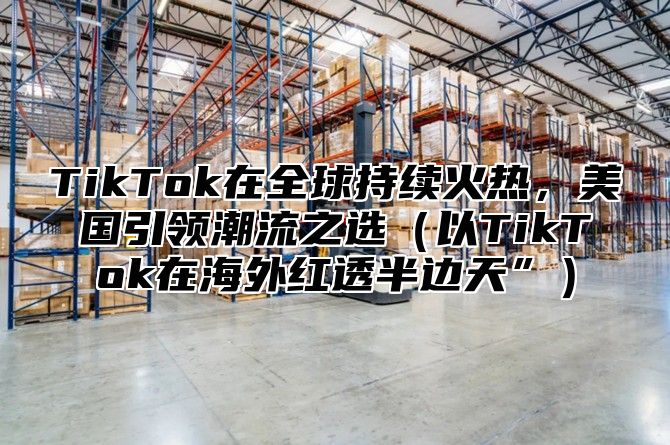 TikTok在全球持续火热，美国引领潮流之选（以TikTok在海外红透半边天”）