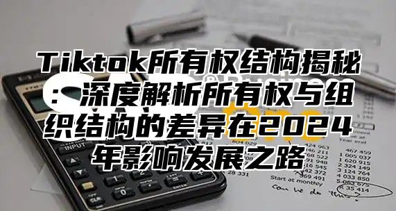 Tiktok所有权结构揭秘：深度解析所有权与组织结构的差异在2024年影响发展之路