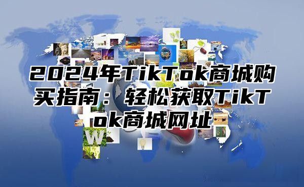 2024年TikTok商城购买指南：轻松获取TikTok商城网址