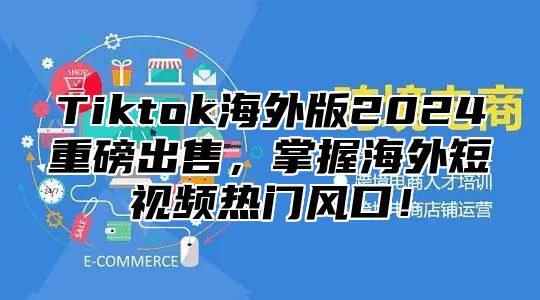 Tiktok海外版2024重磅出售，掌握海外短视频热门风口！