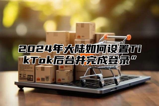 2024年大陆如何设置TikTok后台并完成登录”