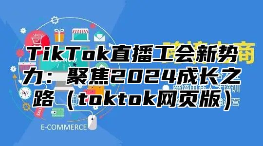 TikTok直播工会新势力：聚焦2024成长之路（toktok网页版）