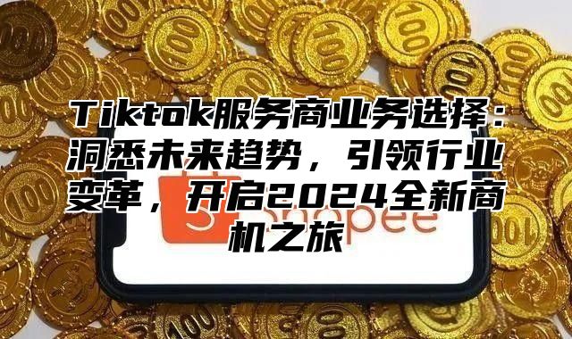 Tiktok服务商业务选择：洞悉未来趋势，引领行业变革，开启2024全新商机之旅