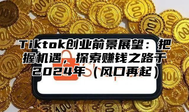 Tiktok创业前景展望：把握机遇，探索赚钱之路于2024年（风口再起）