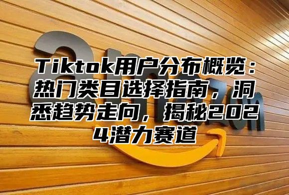 Tiktok用户分布概览：热门类目选择指南，洞悉趋势走向，揭秘2024潜力赛道