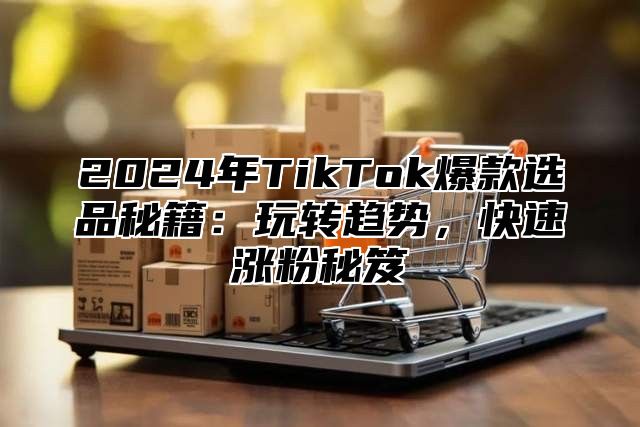 2024年TikTok爆款选品秘籍：玩转趋势，快速涨粉秘笈