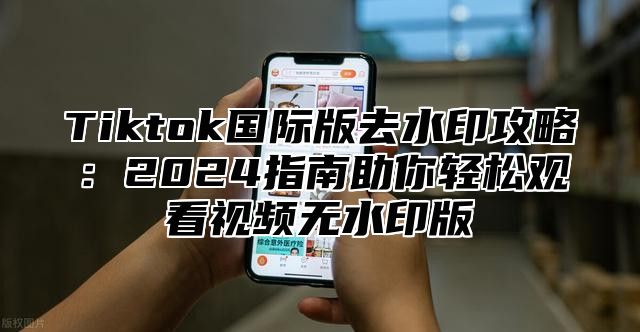 Tiktok国际版去水印攻略：2024指南助你轻松观看视频无水印版