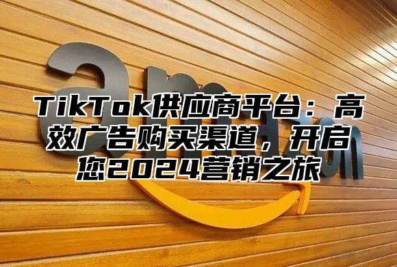 TikTok供应商平台：高效广告购买渠道，开启您2024营销之旅