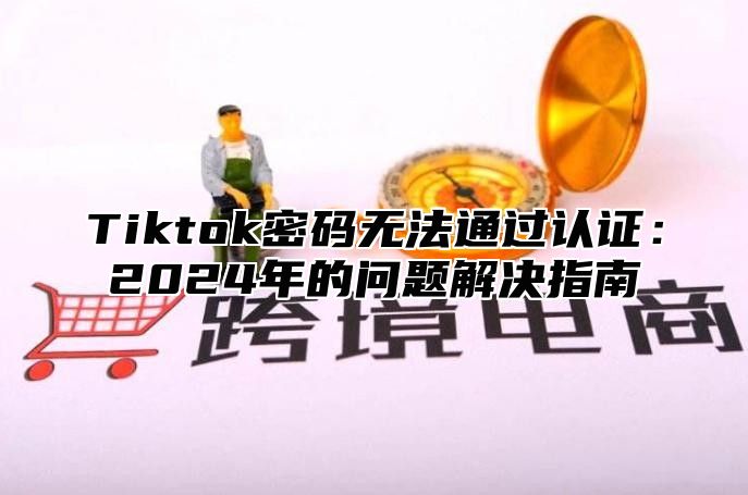 Tiktok密码无法通过认证：2024年的问题解决指南