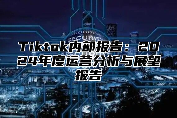 Tiktok内部报告：2024年度运营分析与展望报告