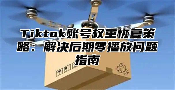 Tiktok账号权重恢复策略：解决后期零播放问题指南