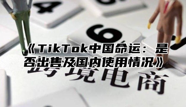 《TikTok中国命运：是否出售及国内使用情况》