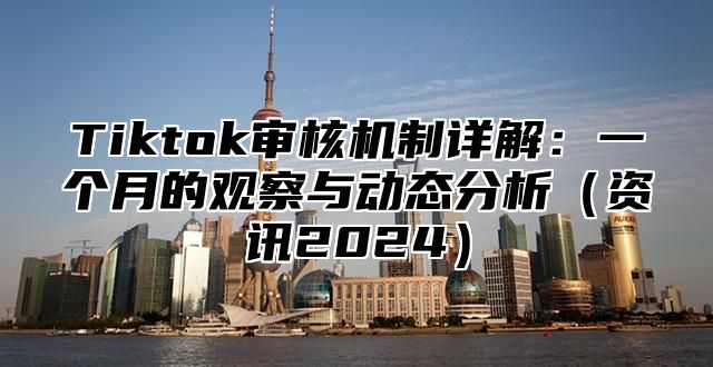 Tiktok审核机制详解：一个月的观察与动态分析（资讯2024）