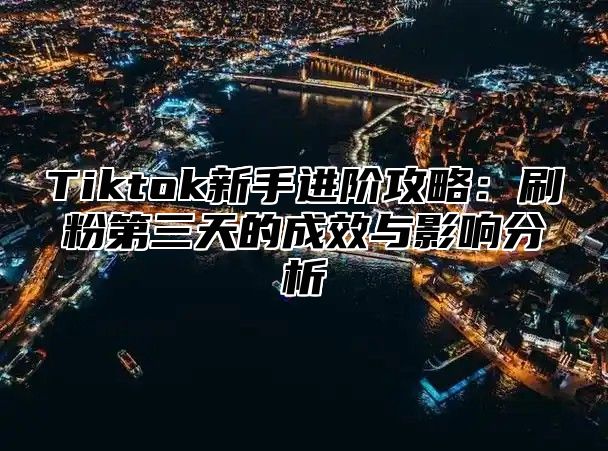 Tiktok新手进阶攻略：刷粉第三天的成效与影响分析