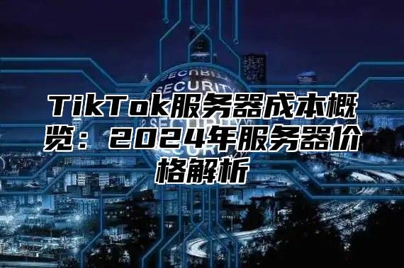 TikTok服务器成本概览：2024年服务器价格解析