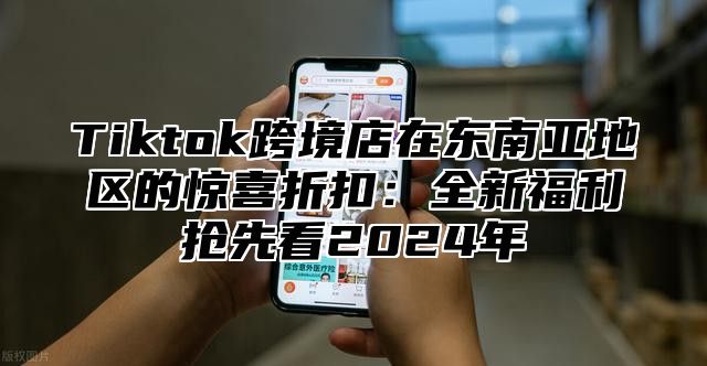 Tiktok跨境店在东南亚地区的惊喜折扣：全新福利抢先看2024年