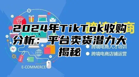 2024年TikTok收购分析：平台卖货潜力大揭秘