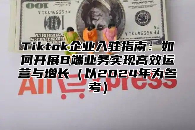 Tiktok企业入驻指南：如何开展B端业务实现高效运营与增长（以2024年为参考）