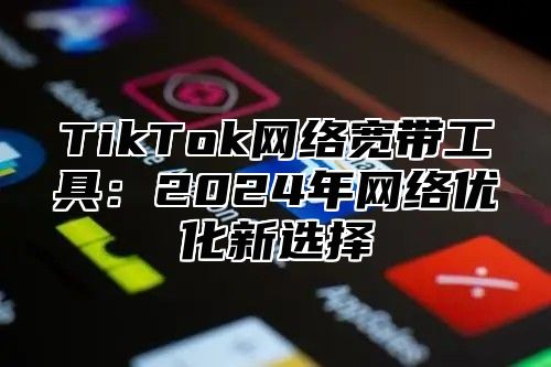 TikTok网络宽带工具：2024年网络优化新选择