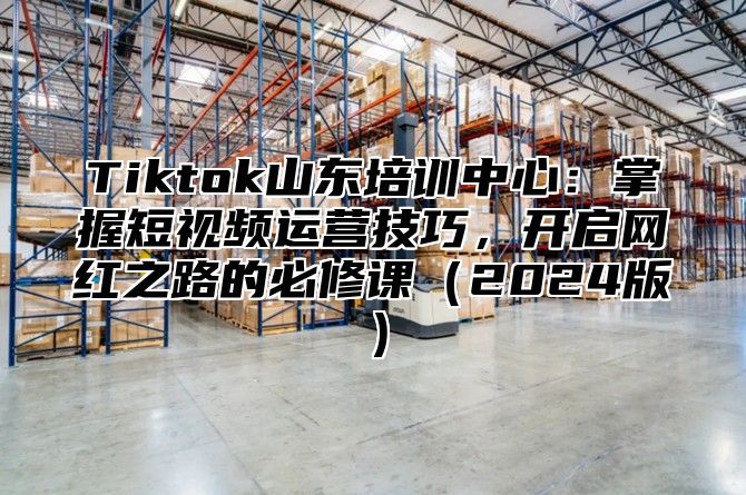 Tiktok山东培训中心：掌握短视频运营技巧，开启网红之路的必修课（2024版）