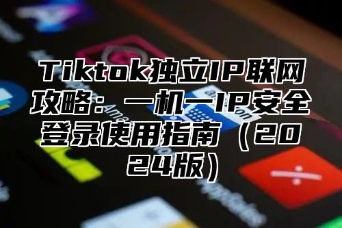 Tiktok独立IP联网攻略：一机一IP安全登录使用指南（2024版）