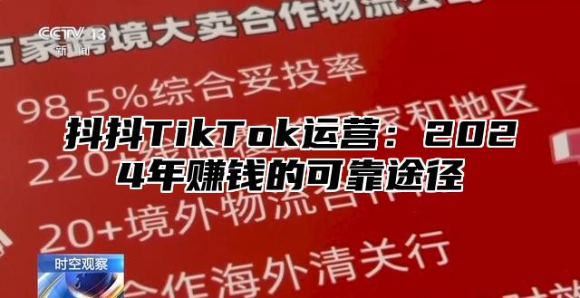 抖抖TikTok运营：2024年赚钱的可靠途径