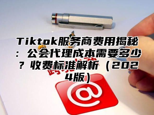 Tiktok服务商费用揭秘：公会代理成本需要多少？收费标准解析（2024版）