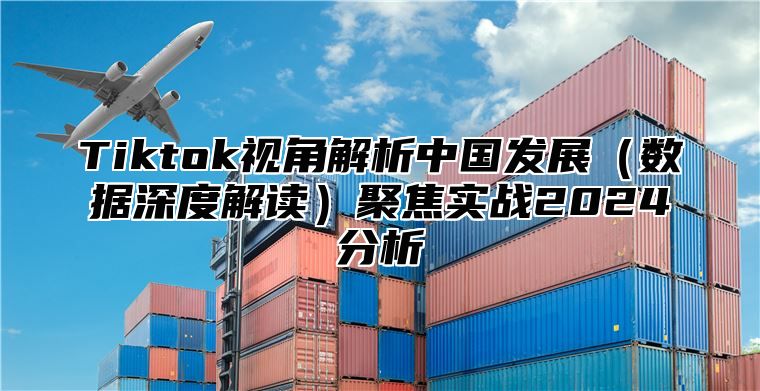 Tiktok视角解析中国发展（数据深度解读）聚焦实战2024分析