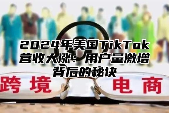 2024年美国TikTok营收大涨：用户量激增背后的秘诀