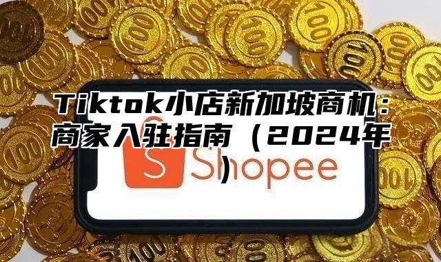 Tiktok小店新加坡商机：商家入驻指南（2024年）