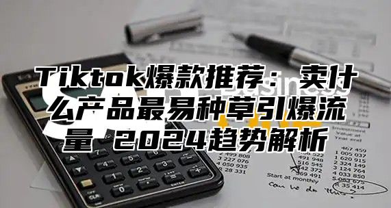 Tiktok爆款推荐：卖什么产品最易种草引爆流量 2024趋势解析