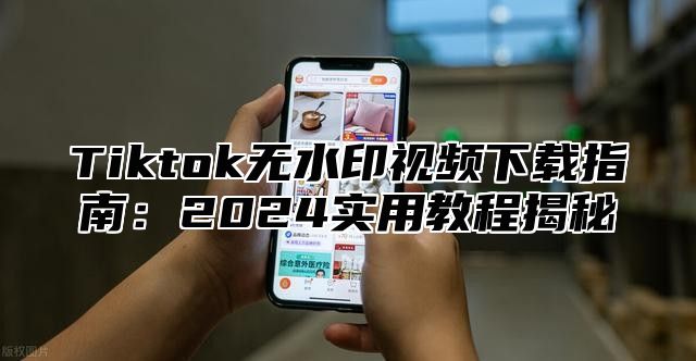 Tiktok无水印视频下载指南：2024实用教程揭秘