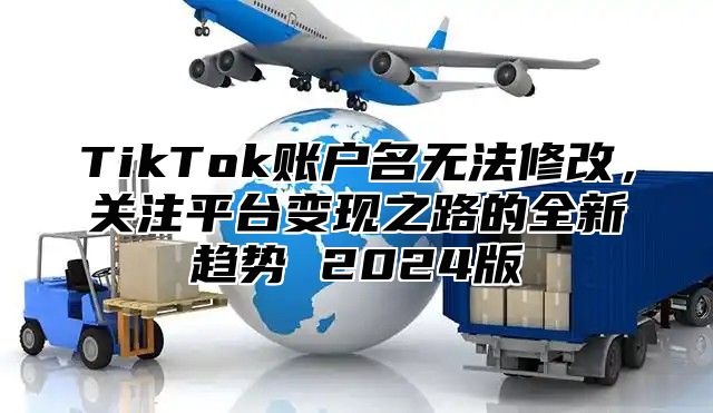 TikTok账户名无法修改，关注平台变现之路的全新趋势 2024版