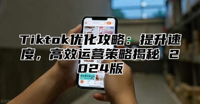 Tiktok优化攻略：提升速度，高效运营策略揭秘 2024版