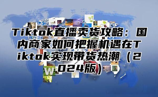 Tiktok直播卖货攻略：国内商家如何把握机遇在Tiktok实现带货热潮（2024版）