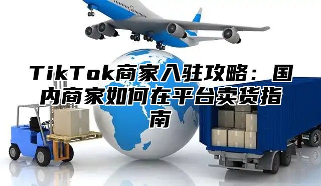 TikTok商家入驻攻略：国内商家如何在平台卖货指南