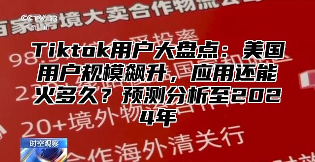 Tiktok用户大盘点：美国用户规模飙升，应用还能火多久？预测分析至2024年