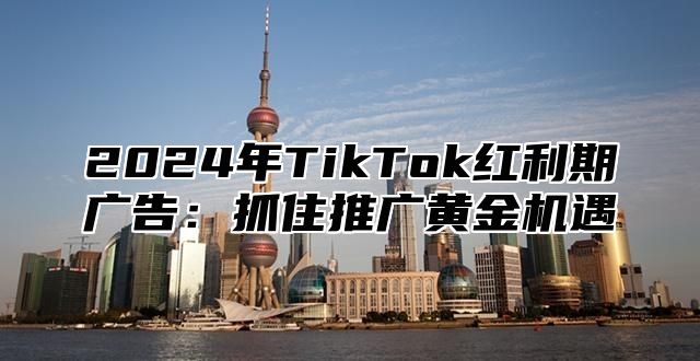 2024年TikTok红利期广告：抓住推广黄金机遇