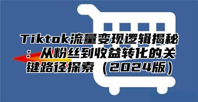 Tiktok流量变现逻辑揭秘：从粉丝到收益转化的关键路径探索（2024版）