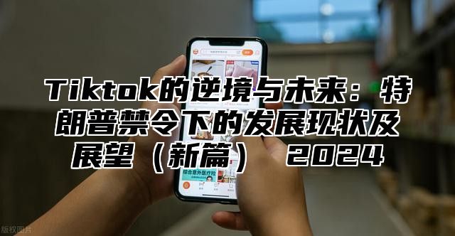 Tiktok的逆境与未来：特朗普禁令下的发展现状及展望（新篇） 2024