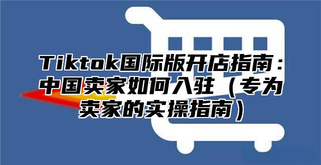 Tiktok国际版开店指南：中国卖家如何入驻（专为卖家的实操指南）