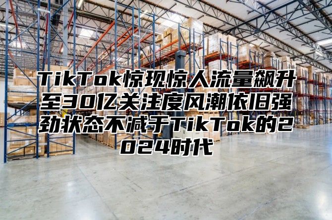 TikTok惊现惊人流量飙升至30亿关注度风潮依旧强劲状态不减于TikTok的2024时代