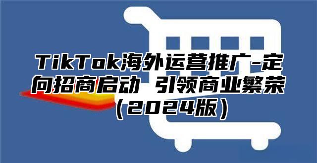 TikTok海外运营推广-定向招商启动 引领商业繁荣（2024版）