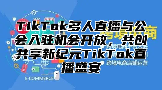 TikTok多人直播与公会入驻机会开放，共创共享新纪元TikTok直播盛宴