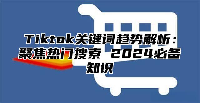 Tiktok关键词趋势解析：聚焦热门搜索 2024必备知识