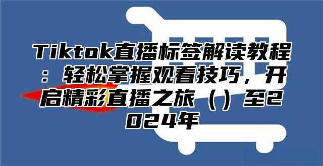 Tiktok直播标签解读教程：轻松掌握观看技巧，开启精彩直播之旅（）至2024年