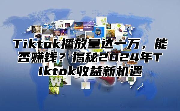 Tiktok播放量达一万，能否赚钱？揭秘2024年Tiktok收益新机遇