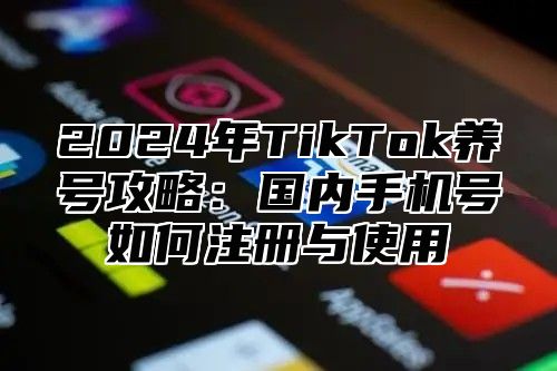 2024年TikTok养号攻略：国内手机号如何注册与使用