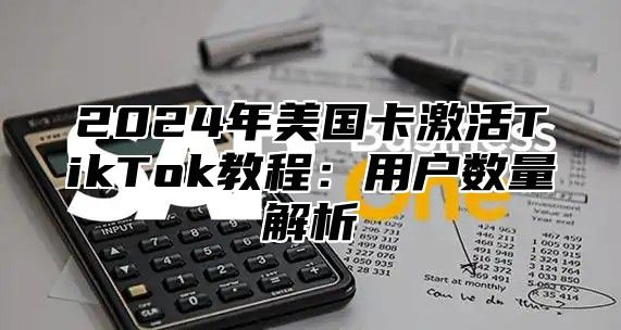 2024年美国卡激活TikTok教程：用户数量解析